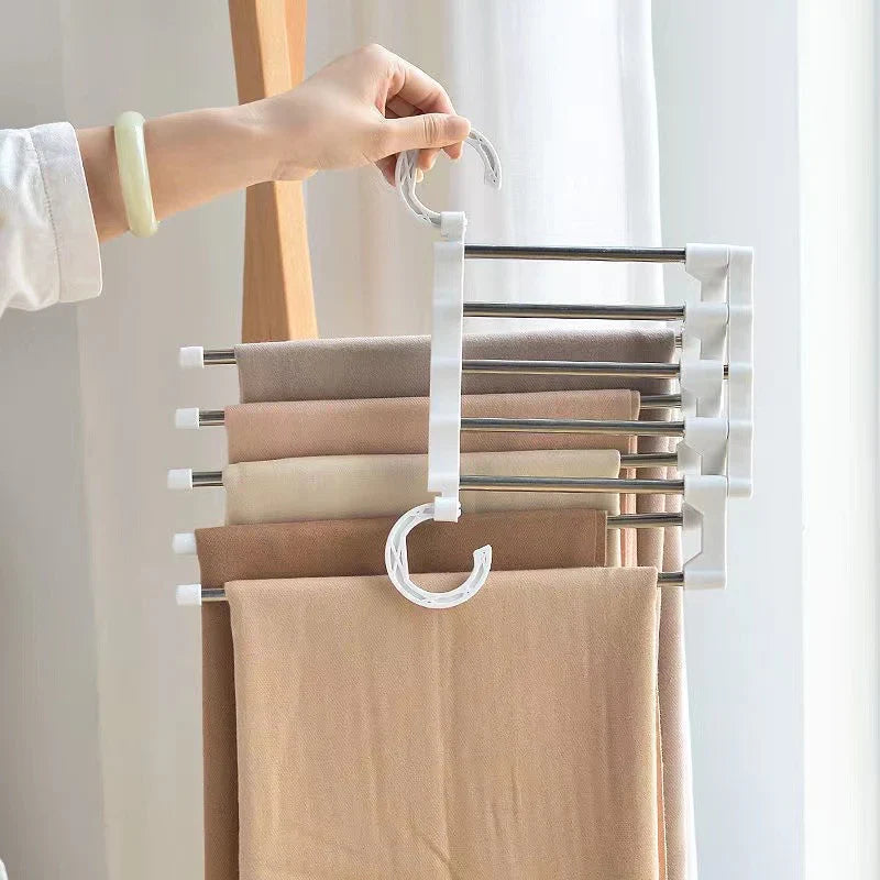 Kledinghanger – Verstelbare stangen – Compact ontwerp – Voor gordijnen en stoffen