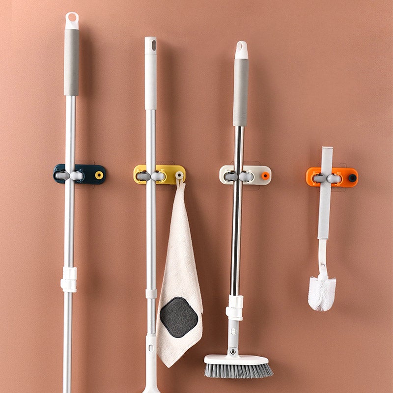 2-in-1 muurhaak – voor bezem en mop – multifunctioneel – voor thuisgebruik