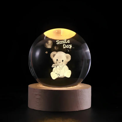 Galaxy Lamp – LED – Houten Voet – Voor Sfeervolle Verlichting