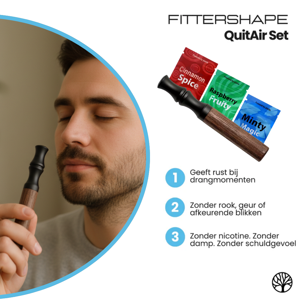 QuitAir stoppen met roken set | Natuurlijk alternatief voor roken en vapen