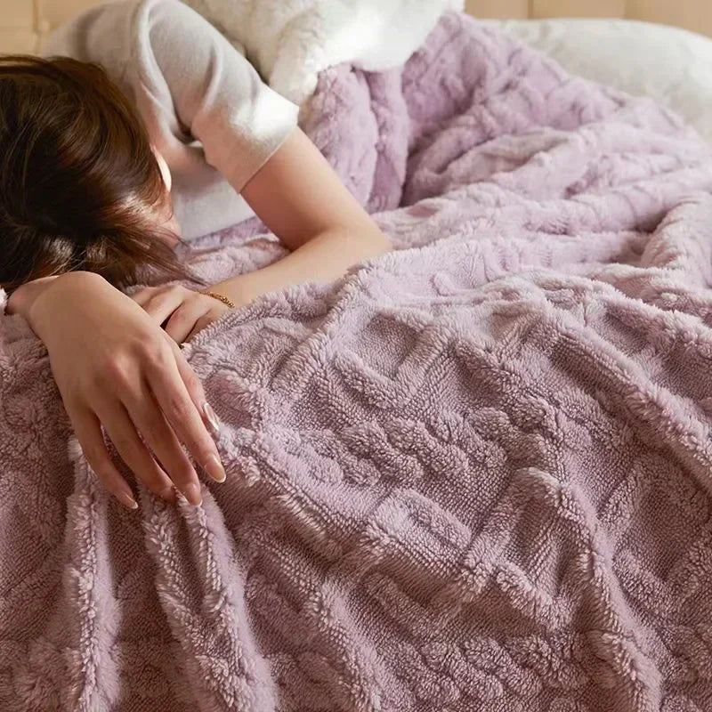 Zachte fleece deken – Dubbele laag – Warm en comfortabel voor het bed