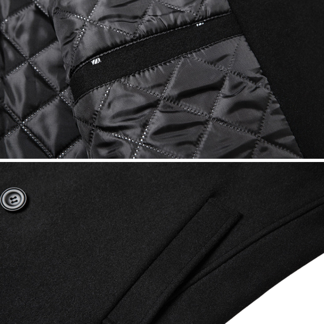 Zwarte Peacoat – Dubbelbreasted – Voor Mannen