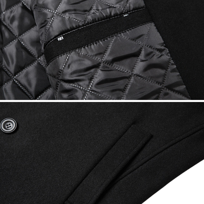 Zwarte Peacoat – Dubbelbreasted – Voor Mannen