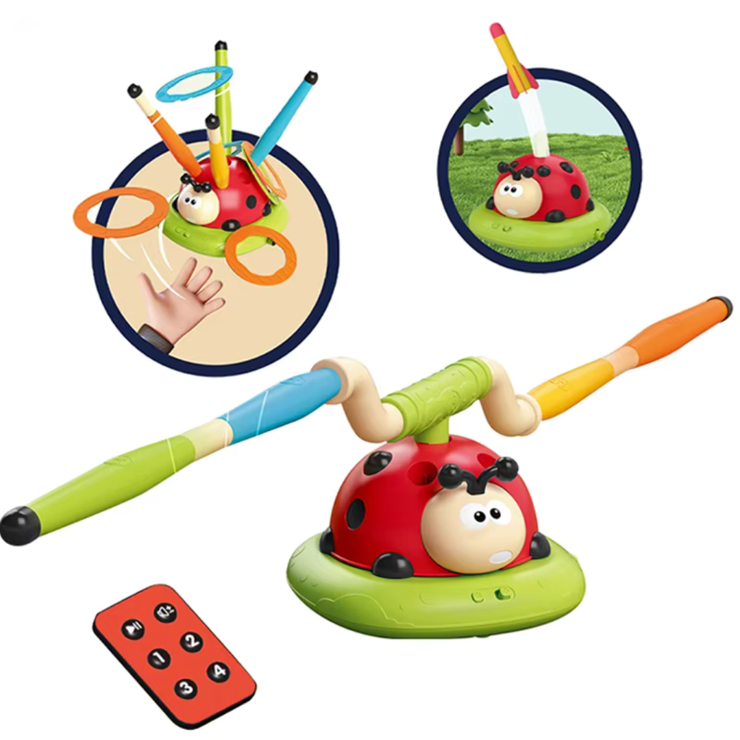 Lieveheersbeestje Speelset – Voor Kinderen – Met Kleurige Ringen en Stokken