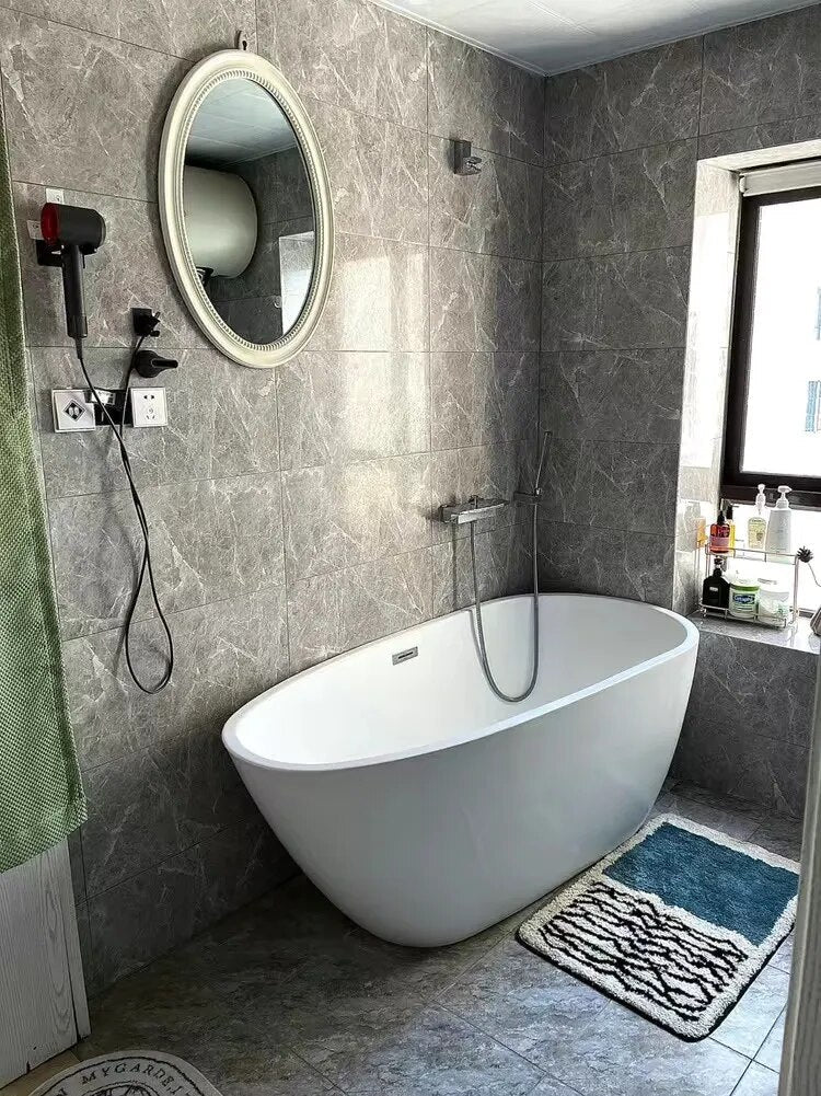 Badmat – Geometrisch patroon – Zachte stof – Voor badkamer