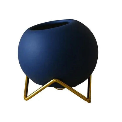 Decoratieve Vaas – Bolvorm – Gouden standaard – Voor planten