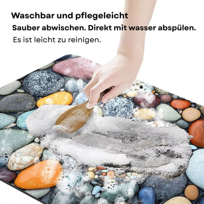 Badmat – Steentextuur Design – Voor Badkamer en Woonkamer