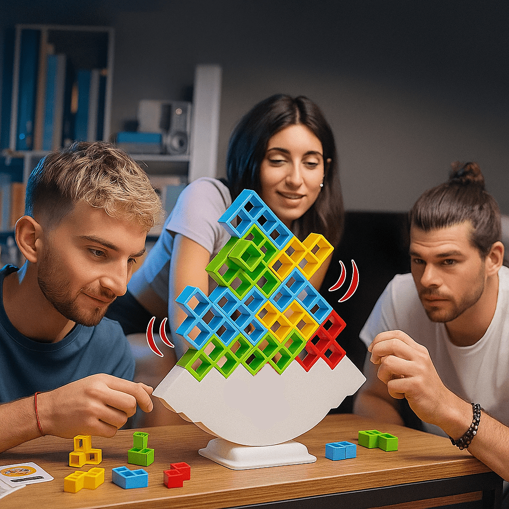 Kleurrijk Stapelspel – Leerrijk Spel – Voor Kinderen en Gezinnen – Creatieve Bouwpuzzel