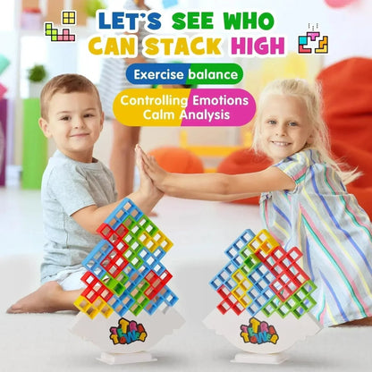 Kleurrijk Stapelspel – Leerrijk Spel – Voor Kinderen en Gezinnen – Creatieve Bouwpuzzel