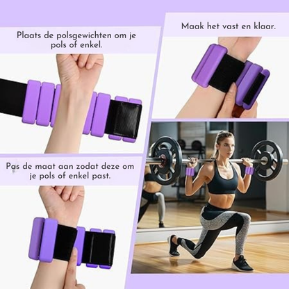 Polsgewichten – Verstelbaar – Voor Pilates en Fitness