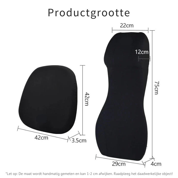 Auto rugsteun – Geheugenfoam – Ergonomisch – Geschikt voor Meeste Auto’s