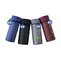 4x Zwart + 2x Blauw + 2x Rood + 2x Grijs