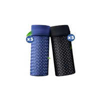 5x Zwart + 5x Blauw