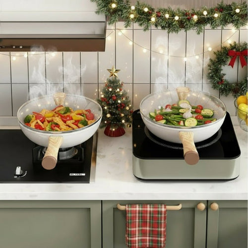 Kookpan – Diep Wok – Geschikt voor Gasfornuis – Voor Gezonde Maaltijden