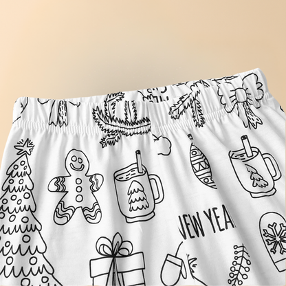 Kerst Pyjama voor Kinderen – Fijne Kerst en Nieuwjaar – Zachte Stof