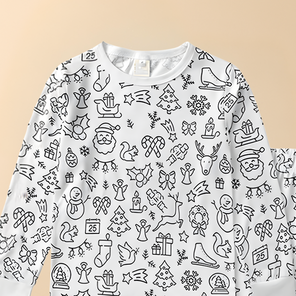 Kerst Pyjama voor Kinderen – Fijne Kerst en Nieuwjaar – Zachte Stof