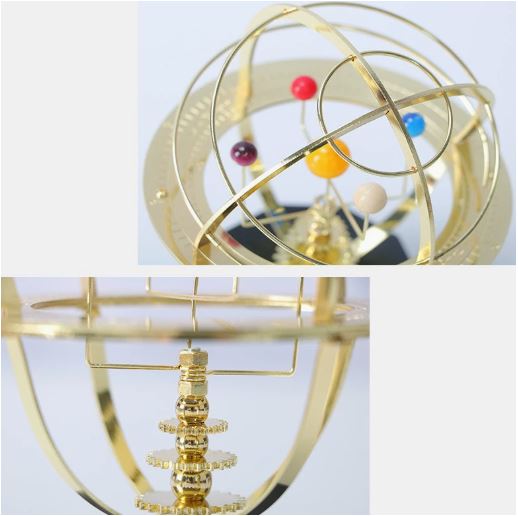 Globe stand – Gouden afwerking – Planetensysteem – Voor decoratie
