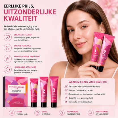 Fittershape Hair Remover Kit – crème, gel & lotion voor pijnloze ontharing