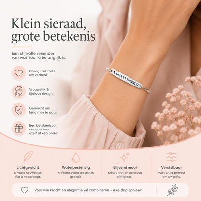 Fittershape Blood Thinner Bracelet – goudkleurig voor stijl & veiligheid