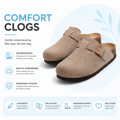 Fittershape Comfort Clogs – suède met voetboogsteun