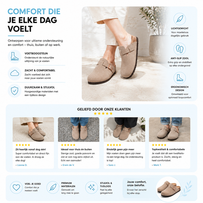 Fittershape Comfort Clogs – suède met voetboogsteun