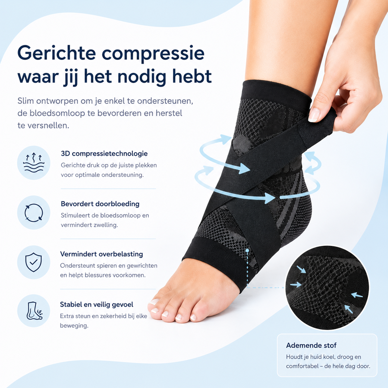 Fittershape Enkelbrace – verstelbaar