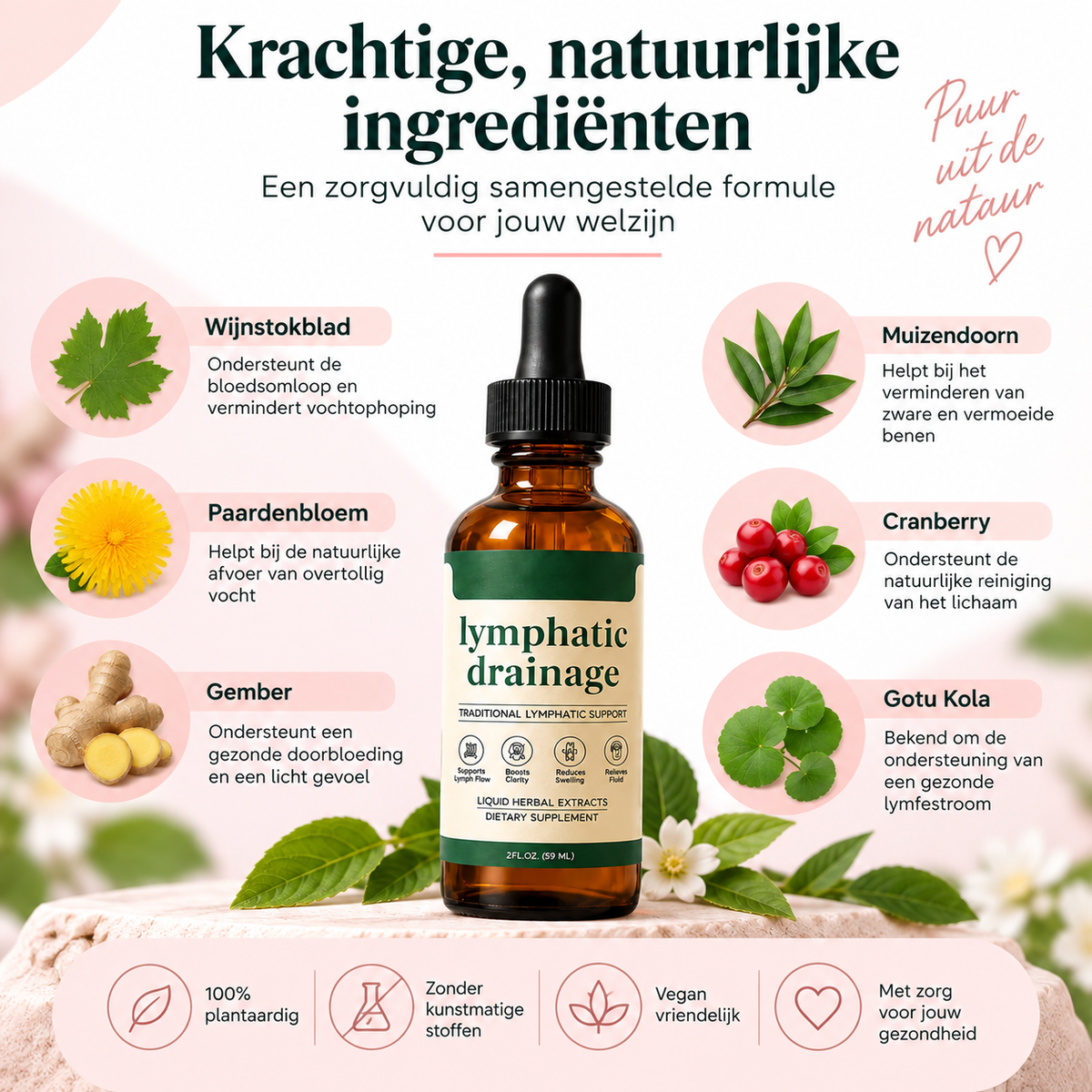 Fittershape Lymphatic Support Drops – voor lichtere benen & minder vocht