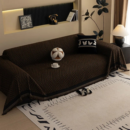 bankhoes met geometrisch patroon – luxe bescherming voor bank of fauteuil