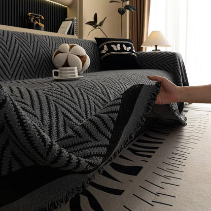 bankhoes met geometrisch patroon – luxe bescherming voor bank of fauteuil