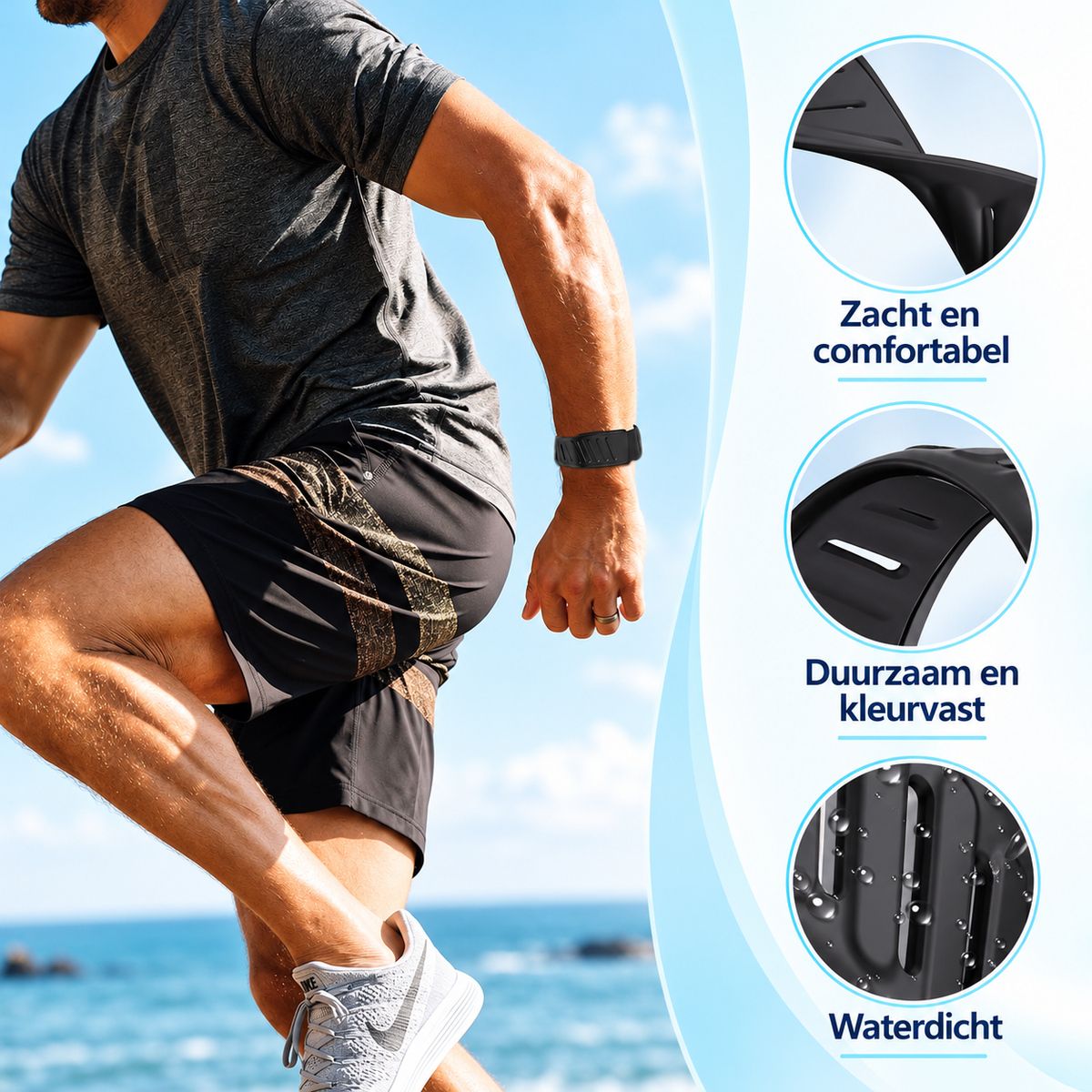 Fittershape Silicone Band voor Whoop 5.0/MG – met metalen connector
