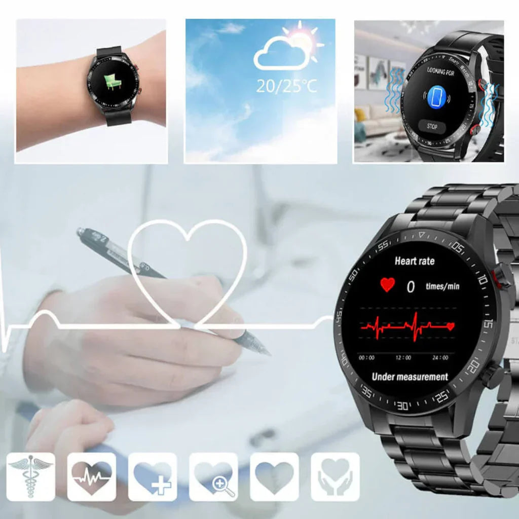 SwissMotion Smartwatch - Multifunctionele Horloge met Lange Batterijduur