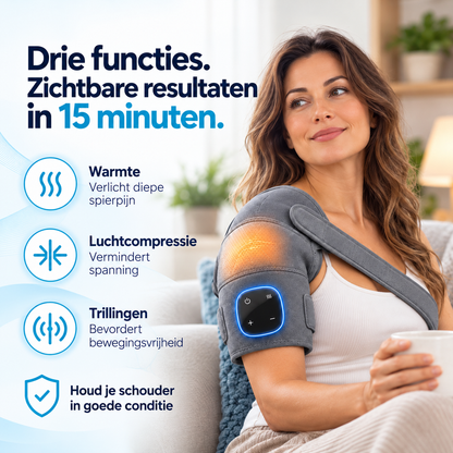 Fittershape AxelKomfort Schoudermassager – warmte, compressie & vibratie