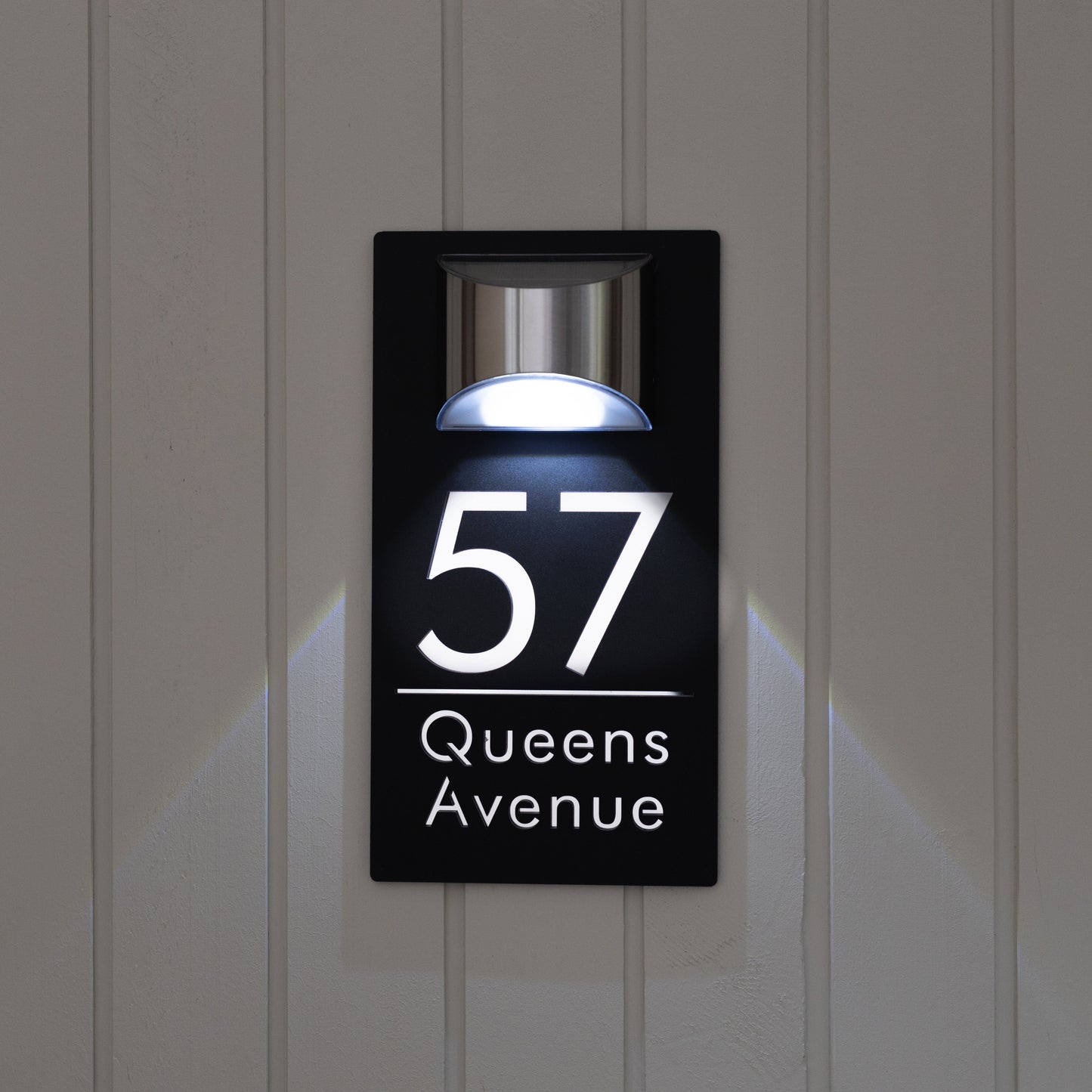 Adresbord met verlichting – Gepersonaliseerd – Zonne energie – Voor buitengebruik zonder kabels