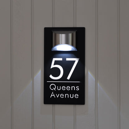 Adresbord met verlichting – Gepersonaliseerd – Zonne energie – Voor buitengebruik zonder kabels