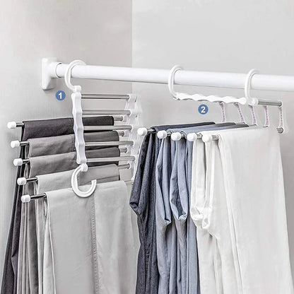 Kledinghanger – Verstelbare stangen – Compact ontwerp – Voor gordijnen en stoffen