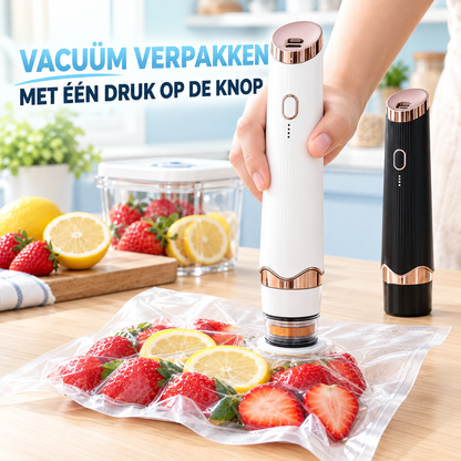 Fittershape Compacte Vacuümverpakker – draadloos & voedselvers