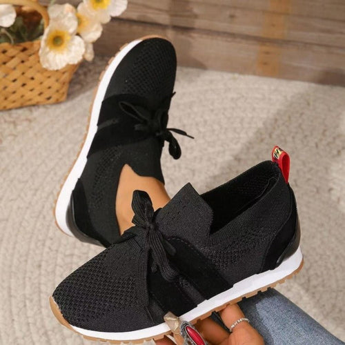 Ademend Sneakers voor Dames – Met Veters en Rubber Zool