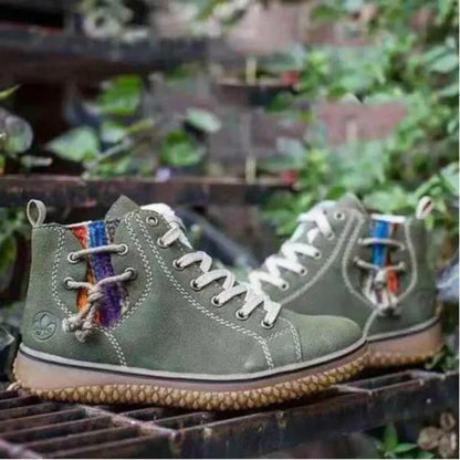 Leren Sneakers voor Dames – Comfortabel en Warm – Met Veters