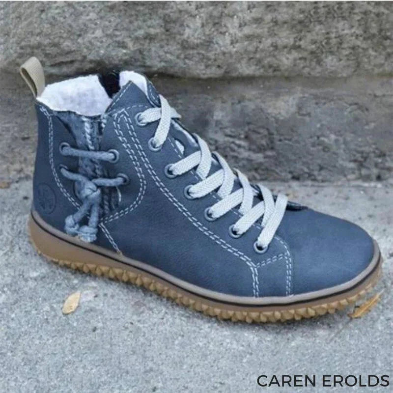 Leren Sneakers voor Dames – Comfortabel en Warm – Met Veters