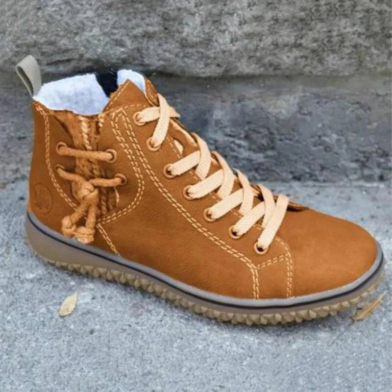 Leren Sneakers voor Dames – Comfortabel en Warm – Met Veters
