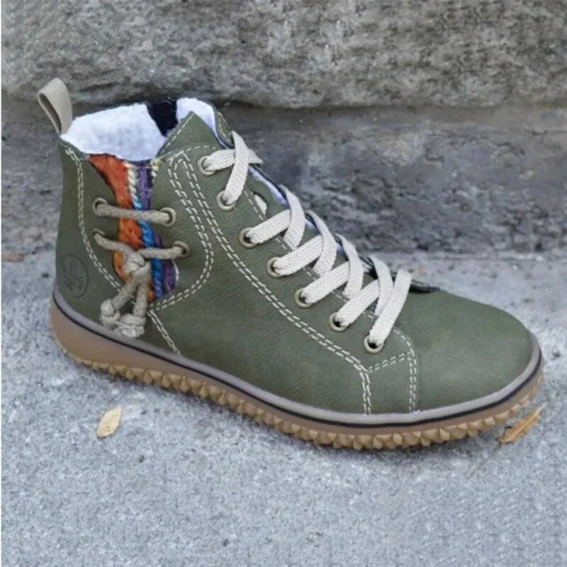 Leren Sneakers voor Dames – Comfortabel en Warm – Met Veters