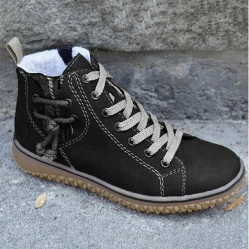 Leren Sneakers voor Dames – Comfortabel en Warm – Met Veters