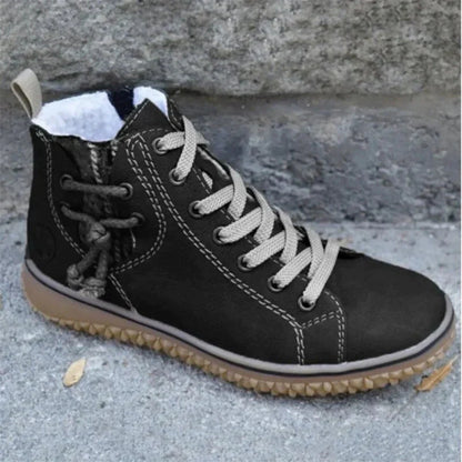 Leren Sneakers voor Dames – Comfortabel en Warm – Met Veters