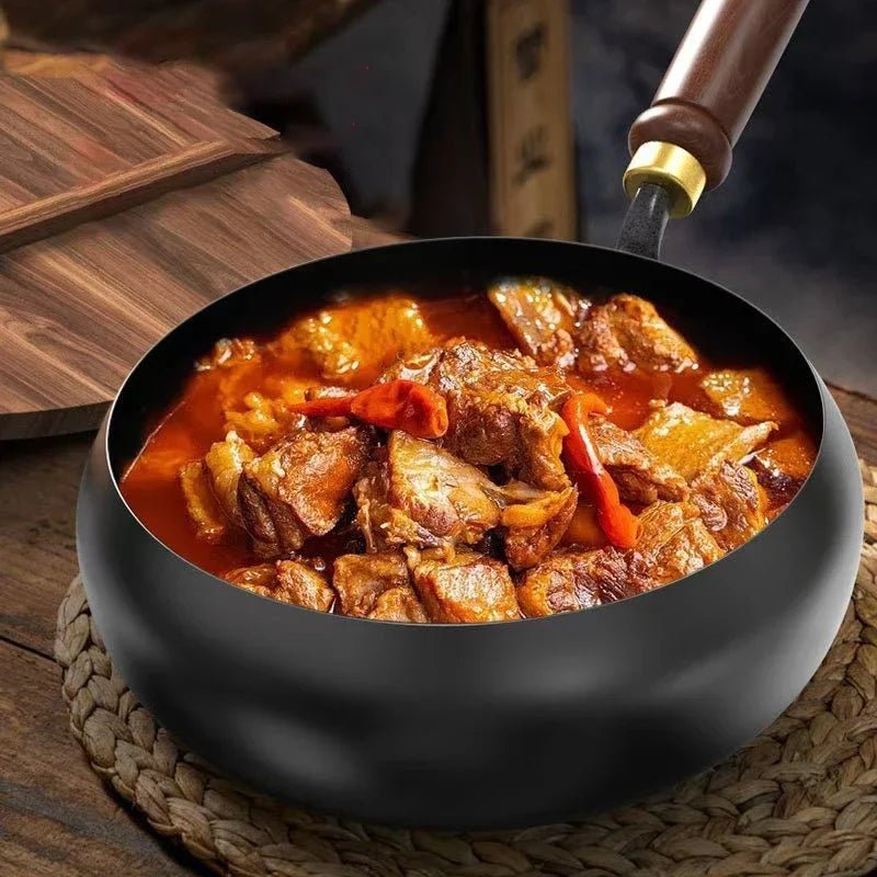 Wokpan – Houten Handvat – Non-stick Coating – Voor Roerbakken en Koken