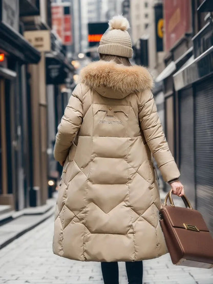 Winterjas voor dames – Gevoerd – Afneembare bontkraag – Voor koud weer