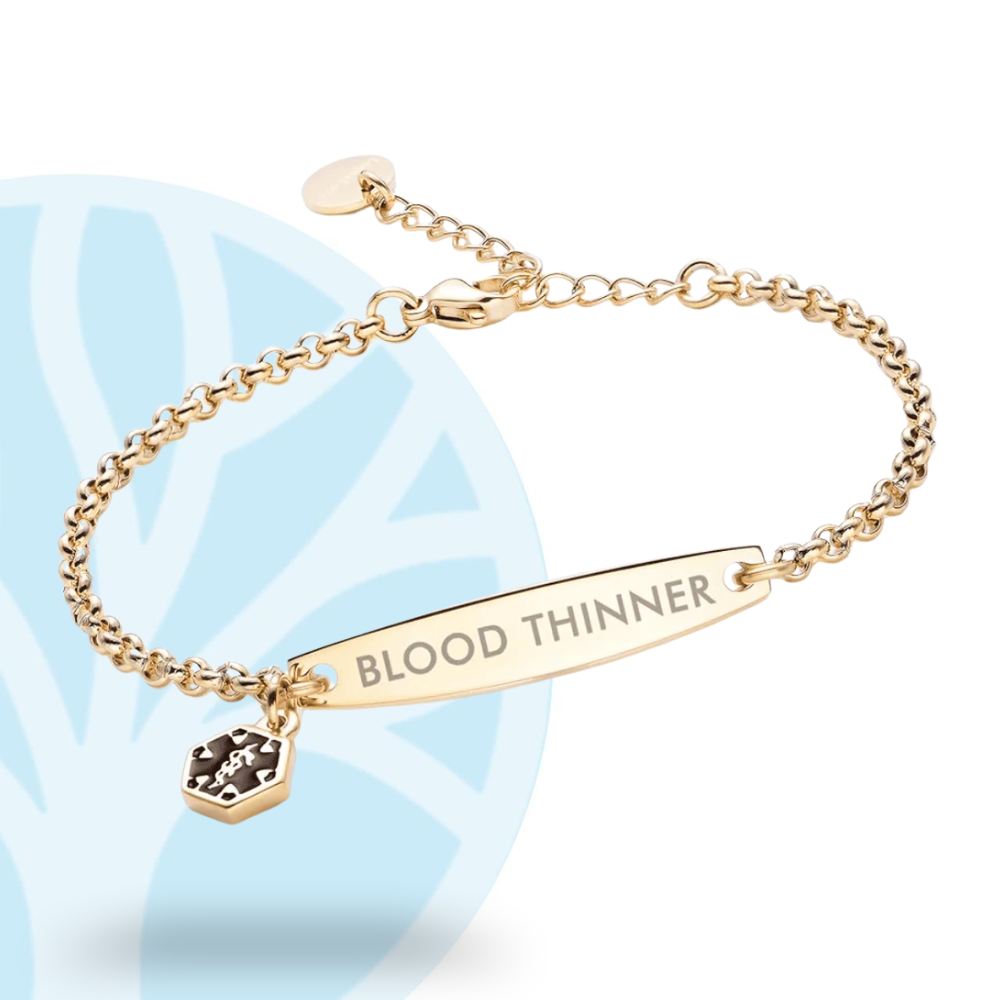 Fittershape Medical Alert Bracelet – voor bloedverdunners & veiligheid