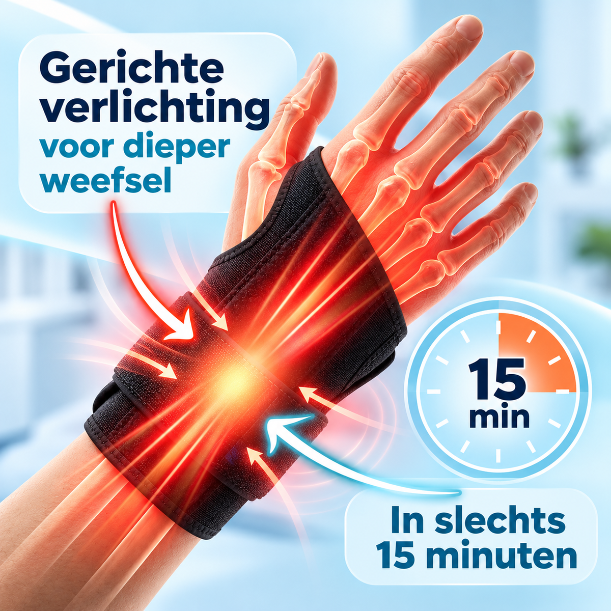 Fittershape Red Light Therapy Wrap – verlicht polspijn & tintelingen