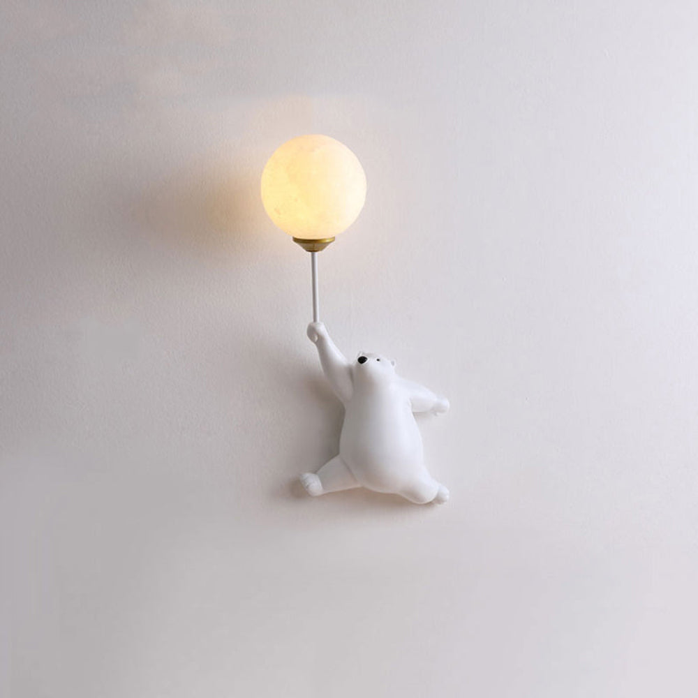 Wandlamp – Schattige Beer met Luchtballon – Voor Kinderkamer