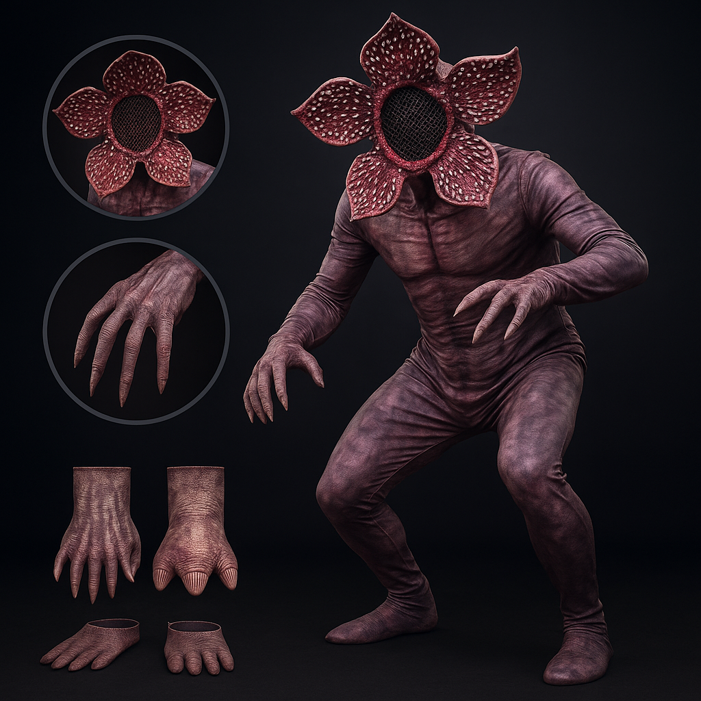 Griezelig Demogorgon Halloween Kostuum – Monsterlijke Outfit voor Feesten