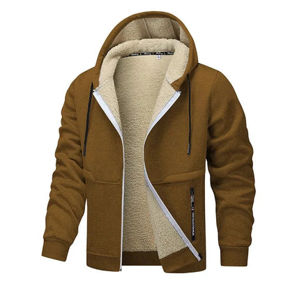 Heren Fleece Hoodie – Warme Binnenvoering – Met Rits en Capuchon